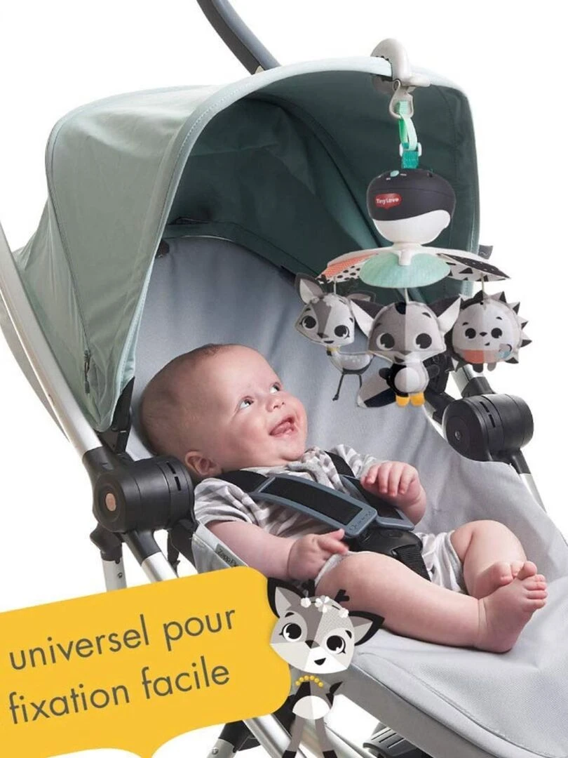 TINY LOVE Mobile de voyage 3 en1 – Magical Tales dès la naissance Black & White Multicolore