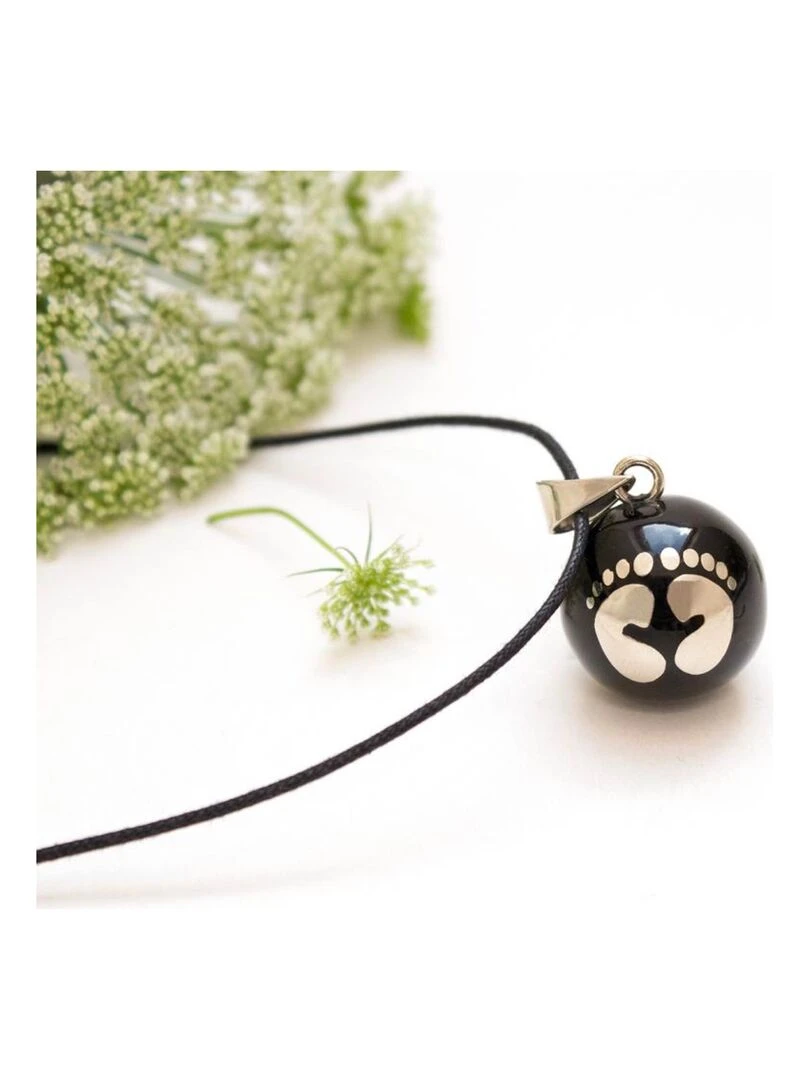 Bola de grossesse Collier  perle et feuille   Rose