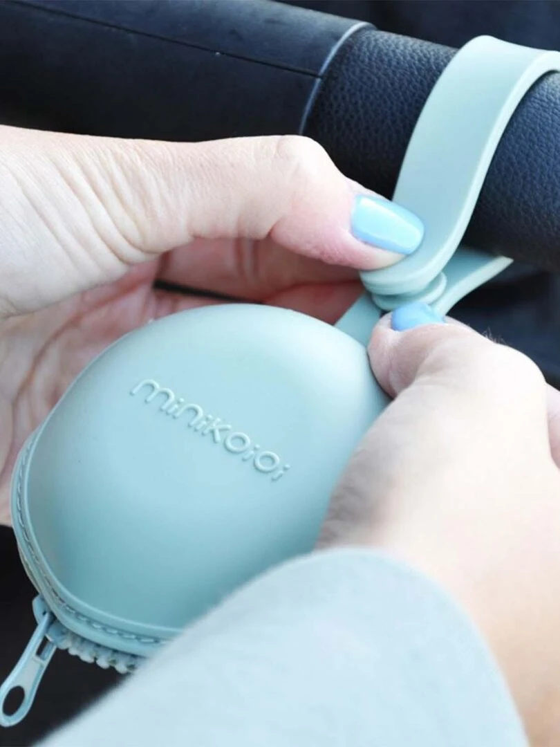 Range sucette zippé en silicone Rose