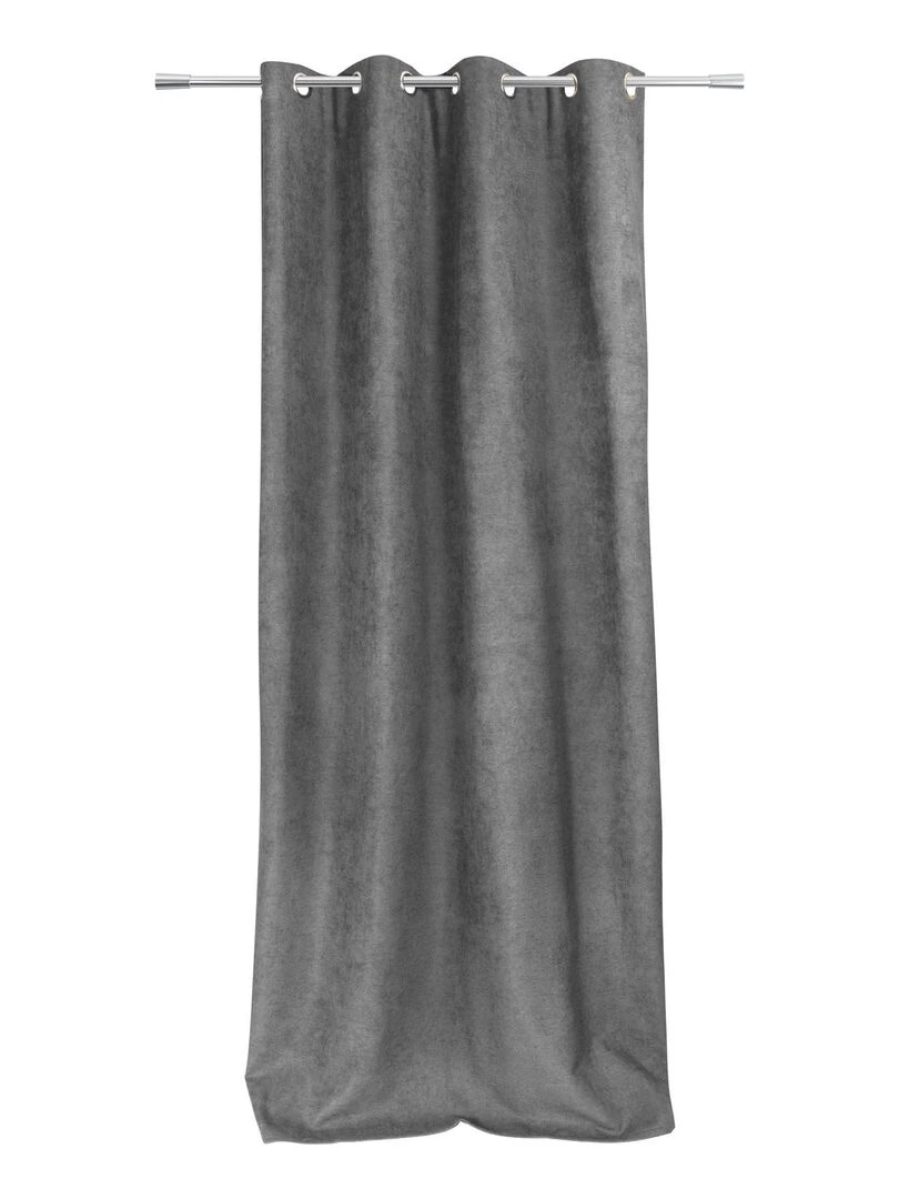 Rideau anti froid doublé polaire Gris perle