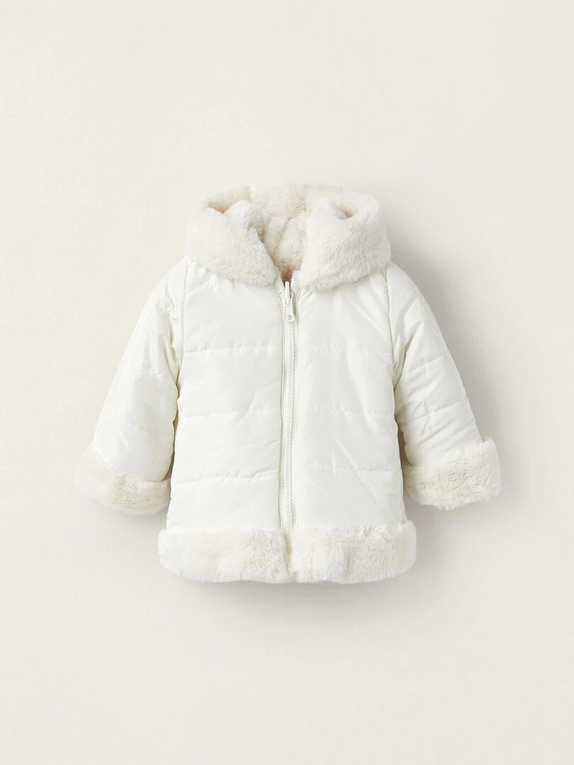 Manteau Réversible avec Capuche pour Nouveau Né BALMORAL'S AFTERNOONS Blanc