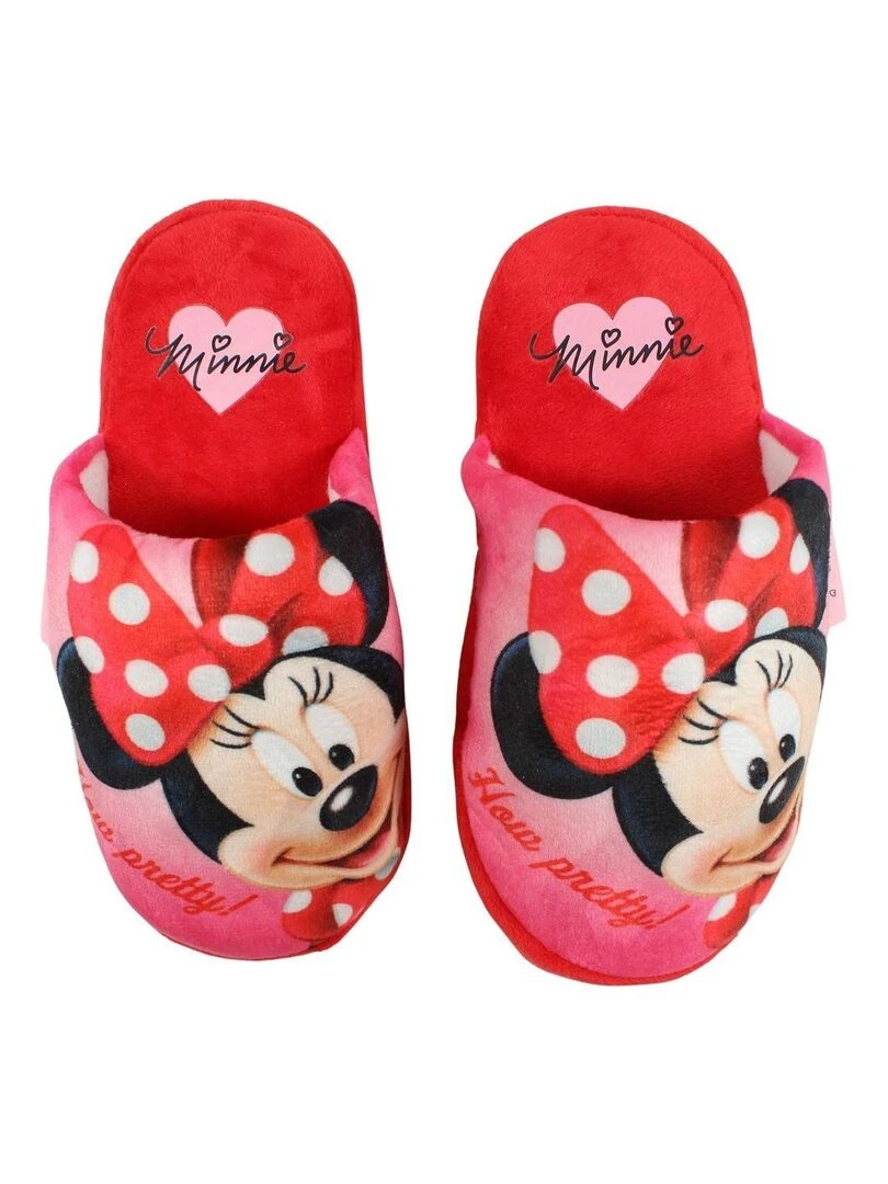 Disney Pantoufle fille imprimé Minnie Rouge