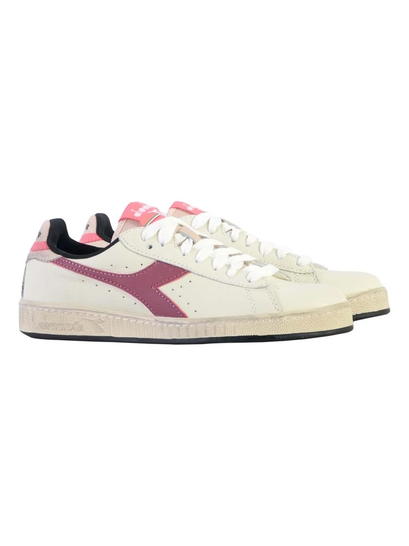 Basket Cuir Diadora Game Low Icona   Argent