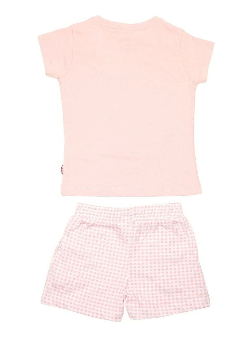 Lee Cooper   Ensemble ​​T shirt short fille Imprimé Lee Cooper   Rose