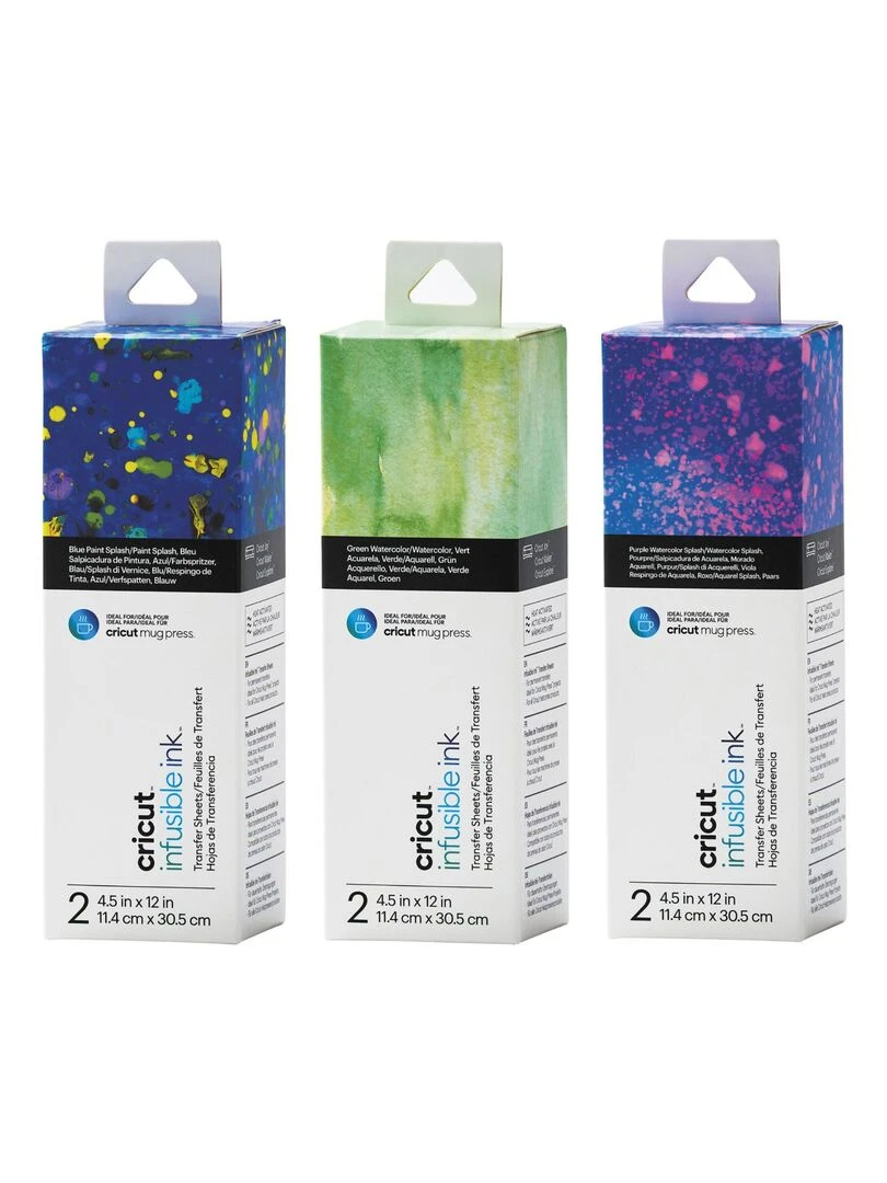 6 feuilles de transfert pour Mug Press Aquarelle N/A