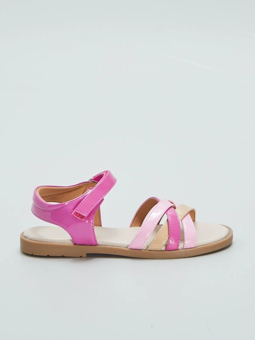 Sandalettes plates Rose