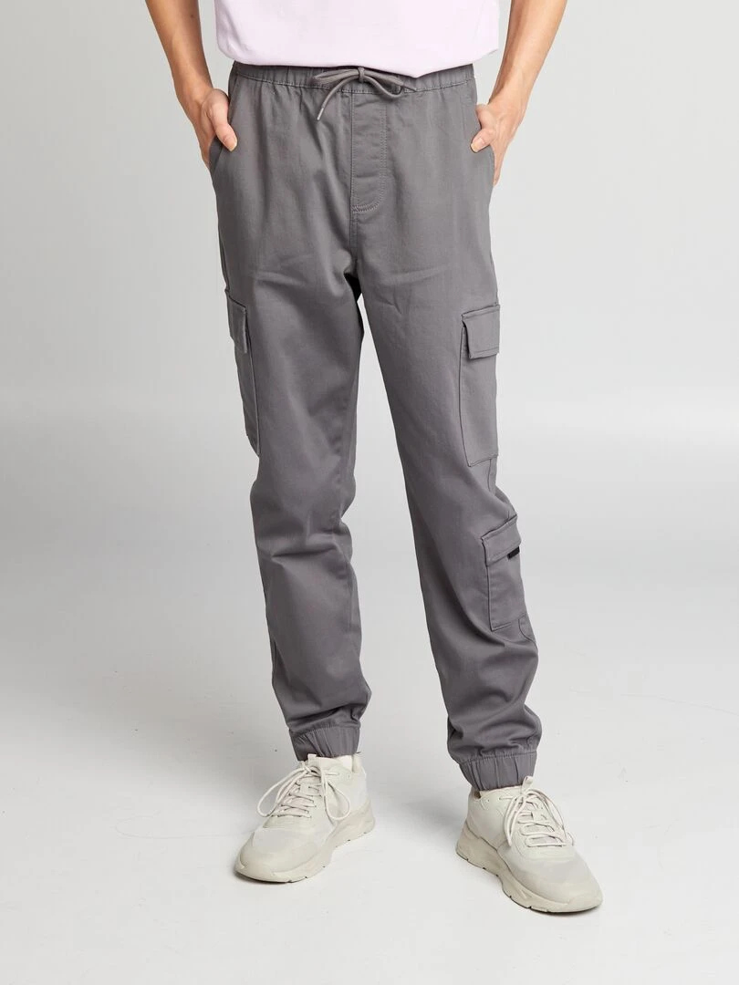 Pantalon avec poches sur les côtés Gris