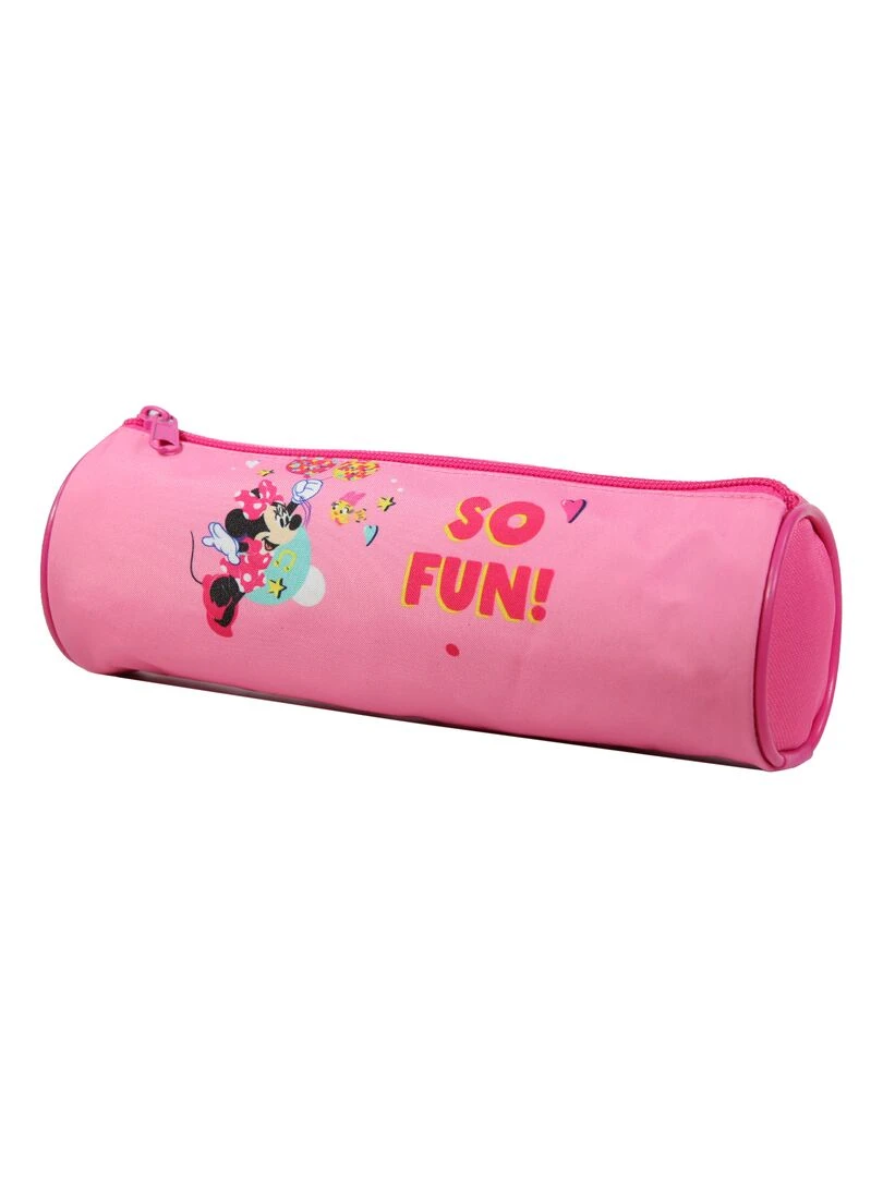 BAGTROTTER Trousse scolaire ronde Disney Minnie Rose Fun Rose