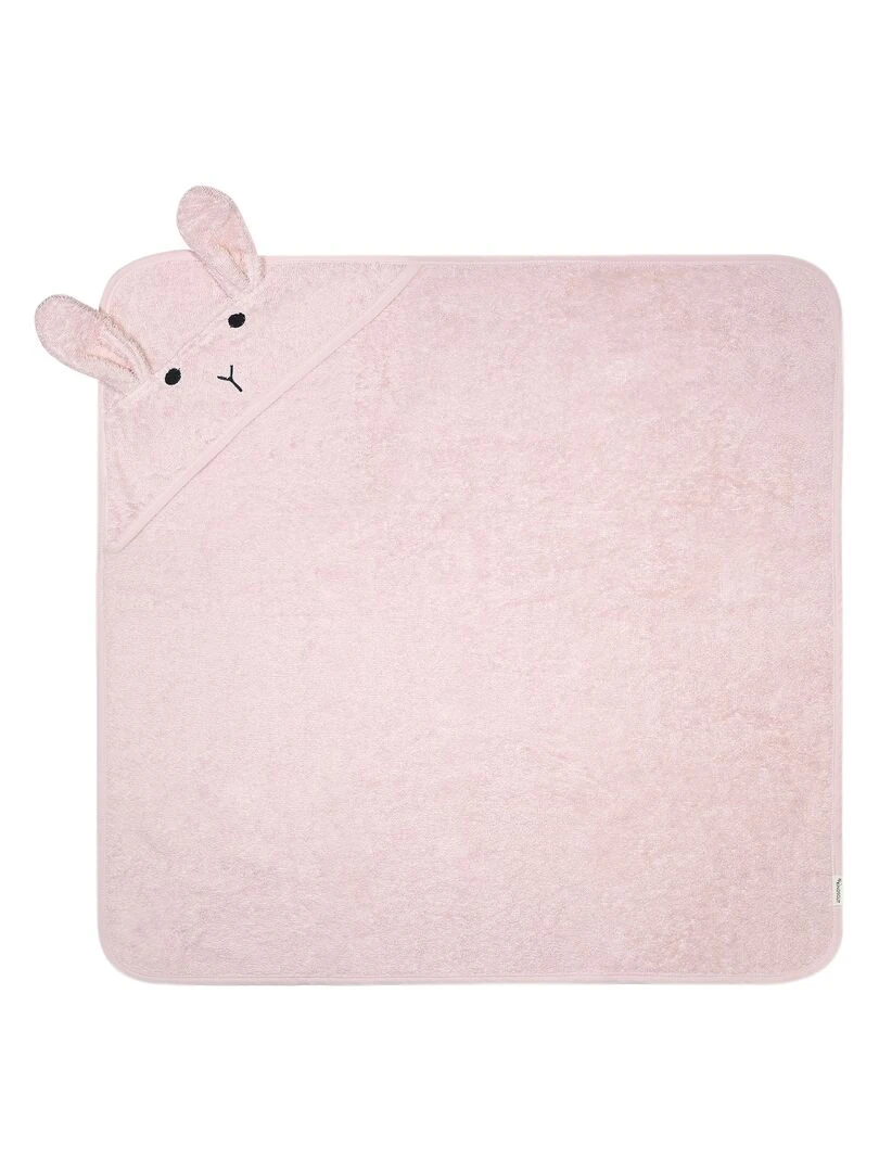 Cape de bain lapin en coton Rose