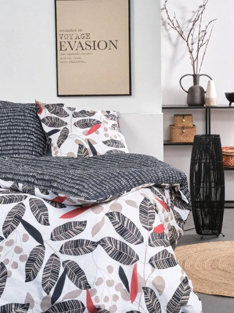 Housse de couette Sunshine 11.33 + taie(s) 100% coton 57 fils Blanc