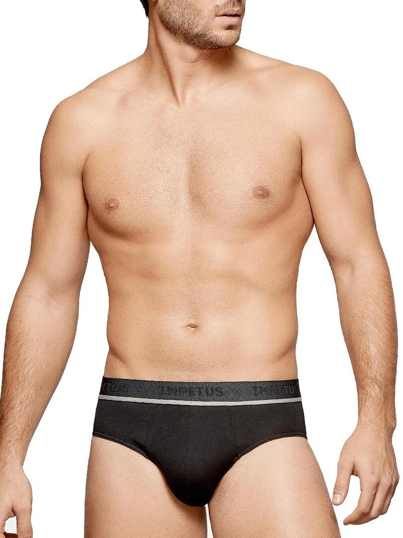 Pack de 2 slips en coton stretch Essentials Bleu