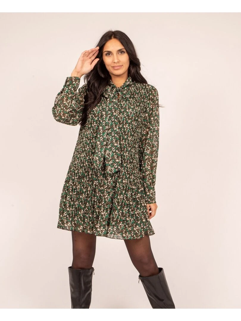 Robe courte motifs IRREELLE Vert