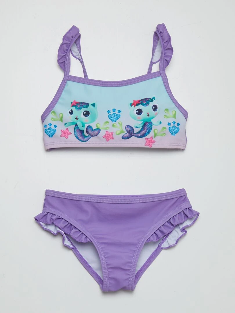 Maillot de bain 'Gabby et la maison magique' 2 pièces Violet