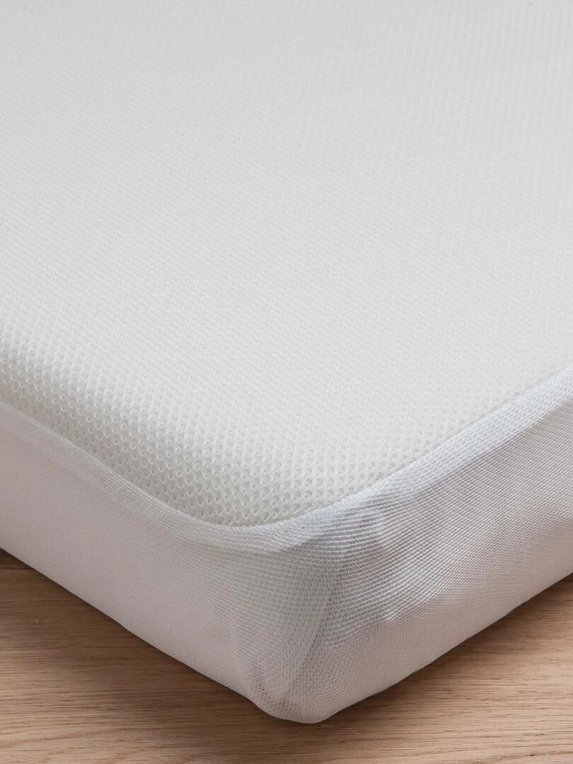 Alèse 3D en maille alvéolée lit bébé   Blanc