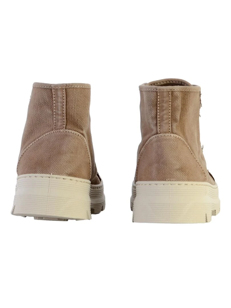Basket Montante à Lacets Natural World Bota Enzimatica   Beige