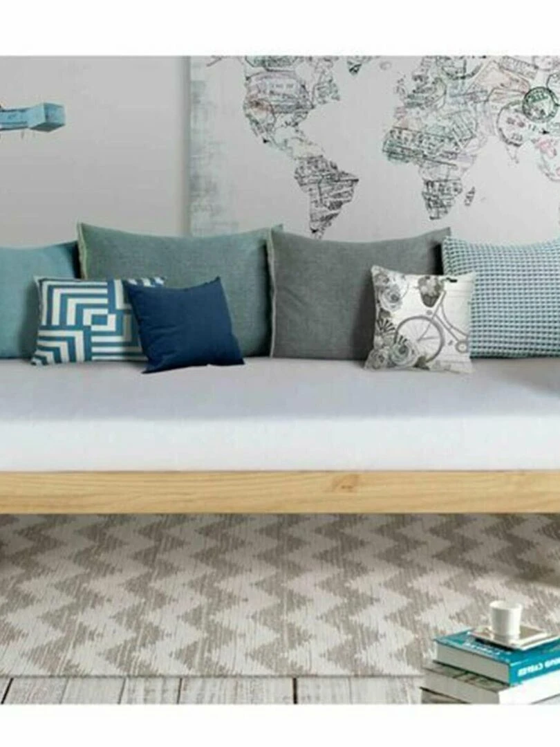 Pack lit gigogne avec matelas Ami   AKITEN RETAIL   Blanc Marron