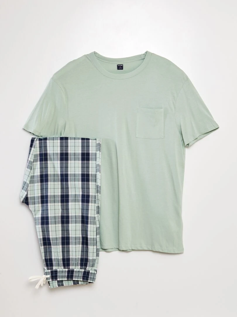 Ensemble pyjama long 2 pièces Bleu