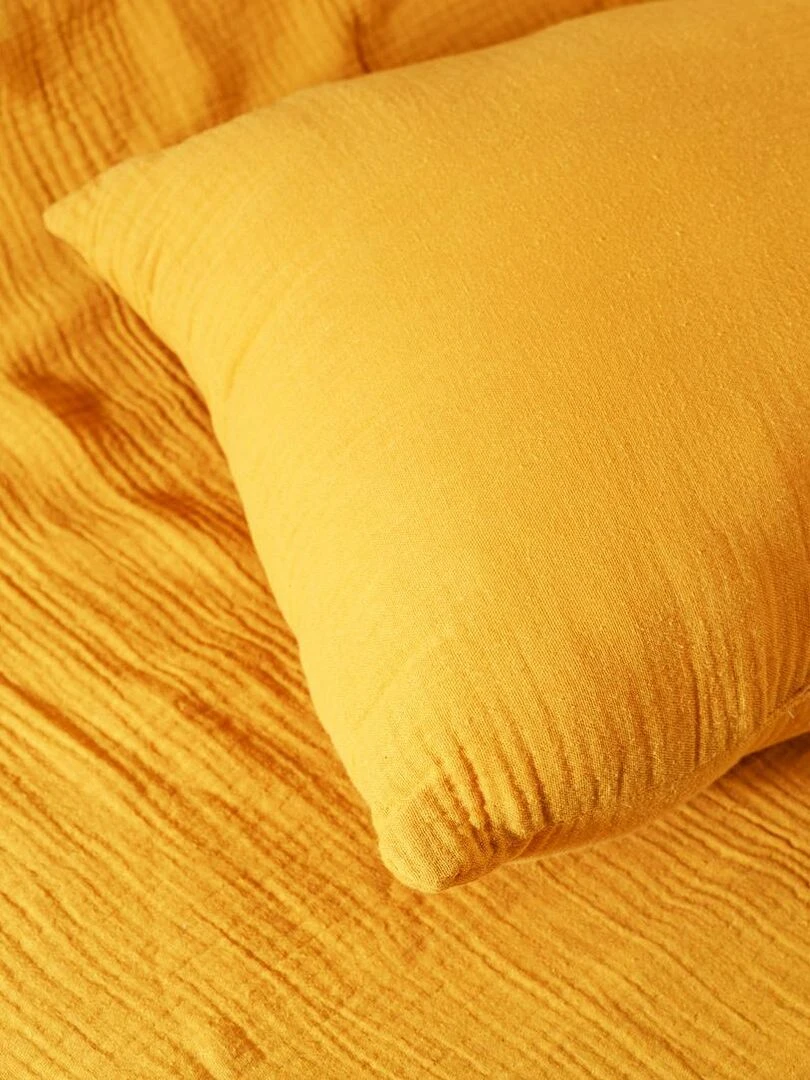 Coussin Rectangle En Coton Bio Honey Beige