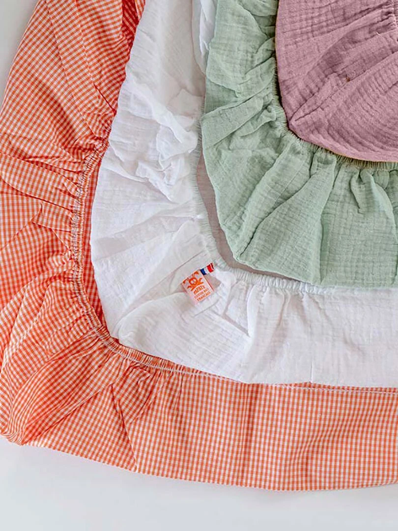 Housse de Matelas à Langer en Coton Bio Rose   Rose