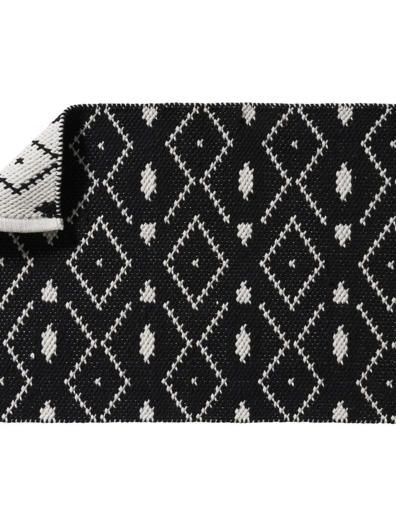 Guy Levasseur Tapis de bain en coton fantaisie noir et blanc Noir