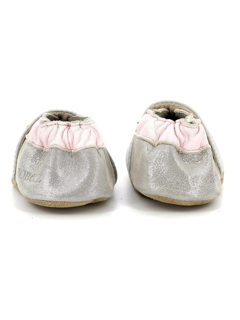 Chaussons Cuir Nice Birds   Gris