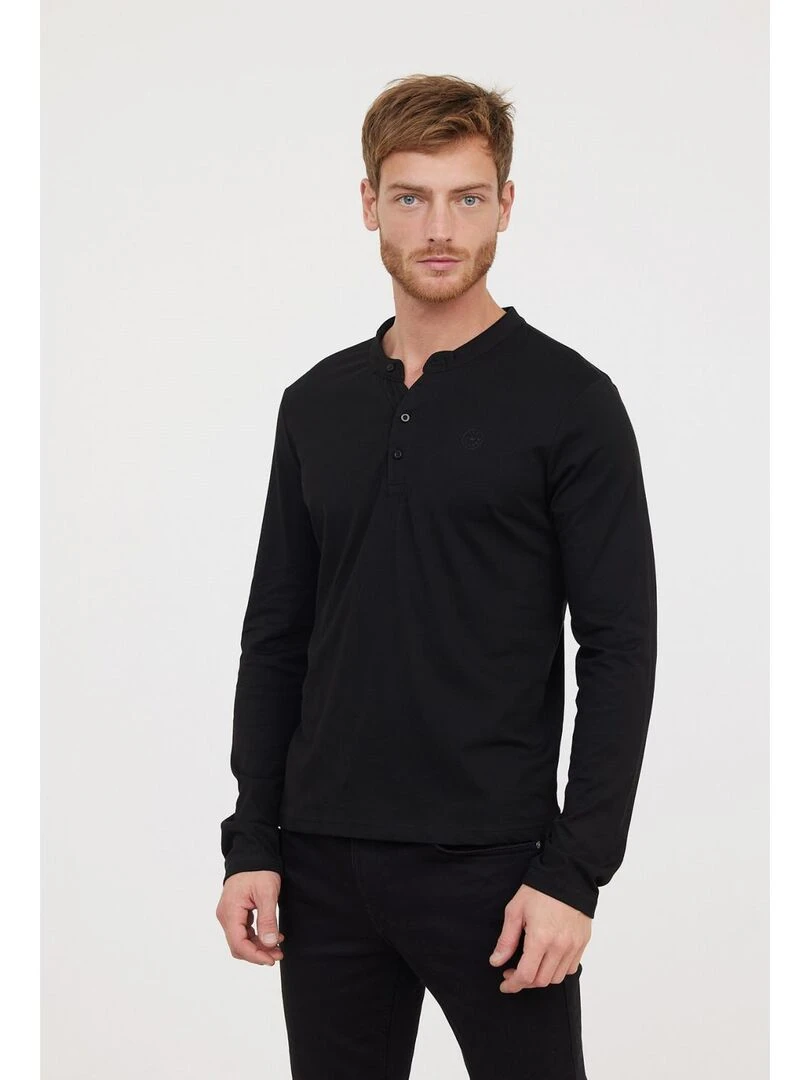 Lee Cooper T Shirt manches longues coton regular ASILO Noir
