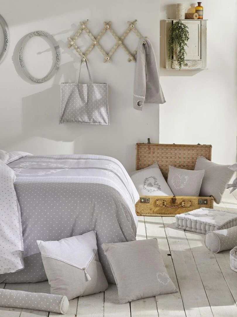 Taie de traversin style colonial   Vert