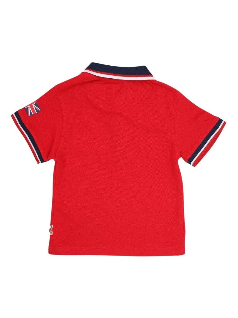Lee Cooper Polo garçon imprimé logo en coton Rouge