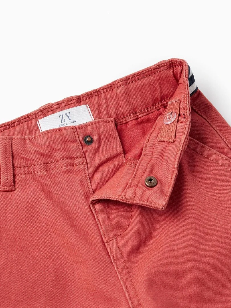 Pantalon Chino en Sergé pour Bébé Garçon  ATLANTIC COMPANY   Rouge