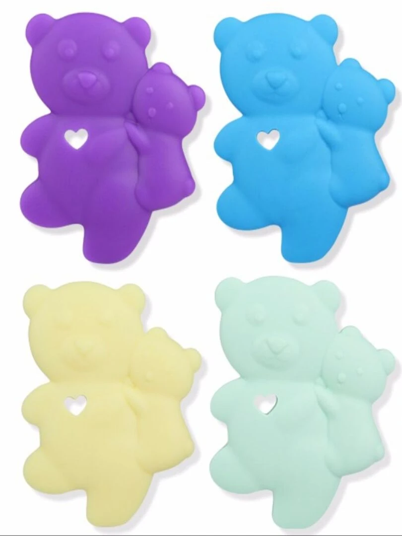 Jouet de Dentition Non Toxique Ourson   Violet