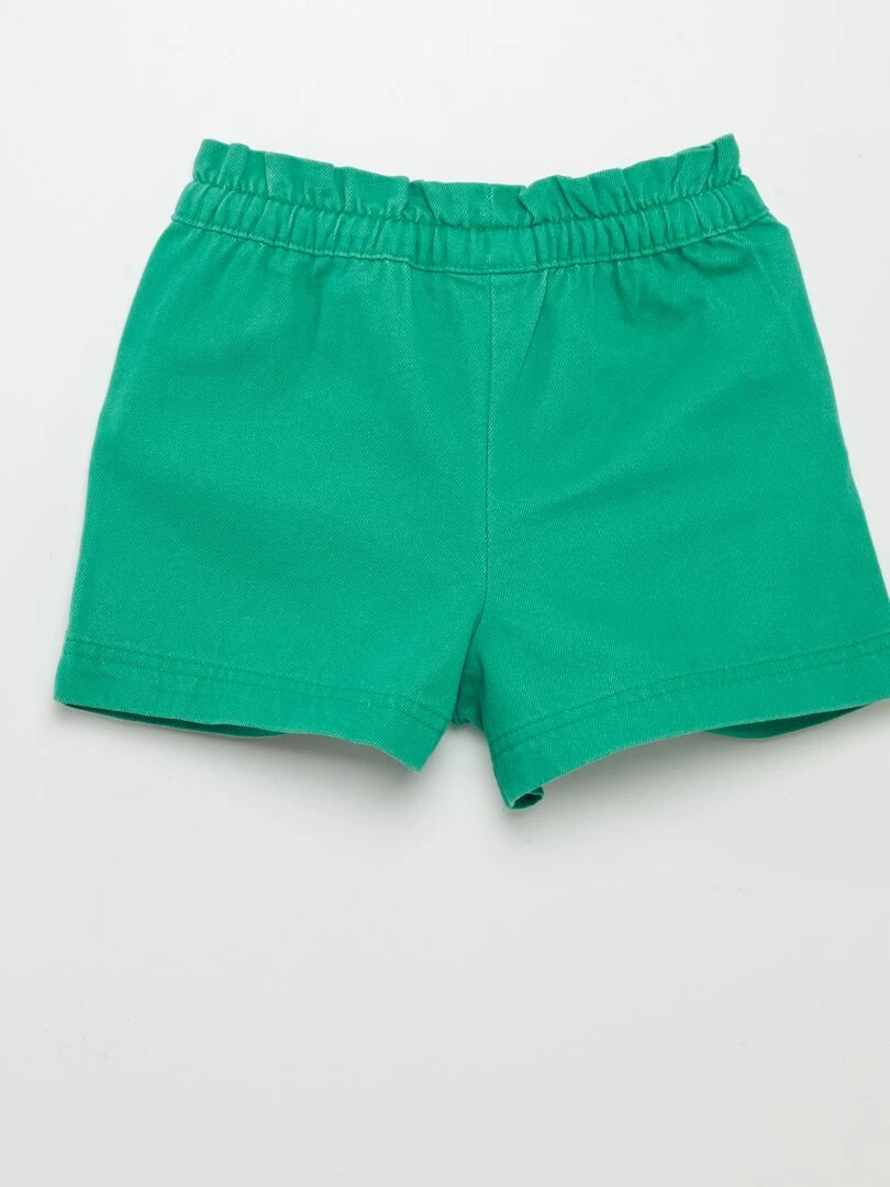 Short en jean Vert