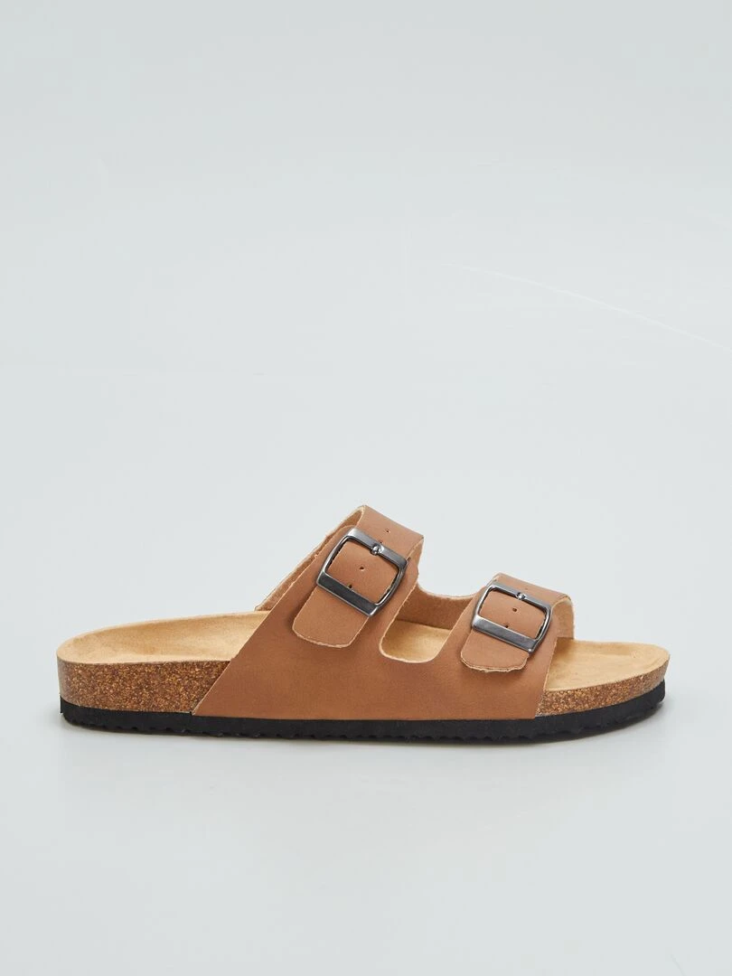 Mules avec boucles métalliques MARRON