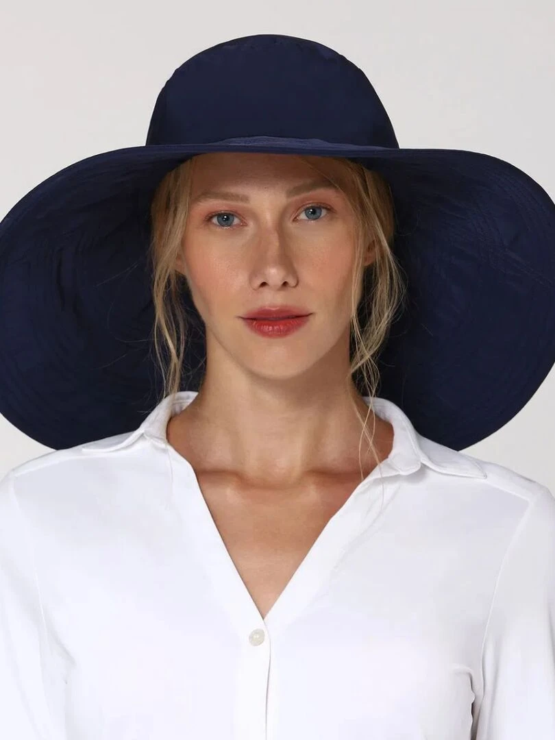 Chapeau souple/capeline Beverly Hills Marinho Bleu marine