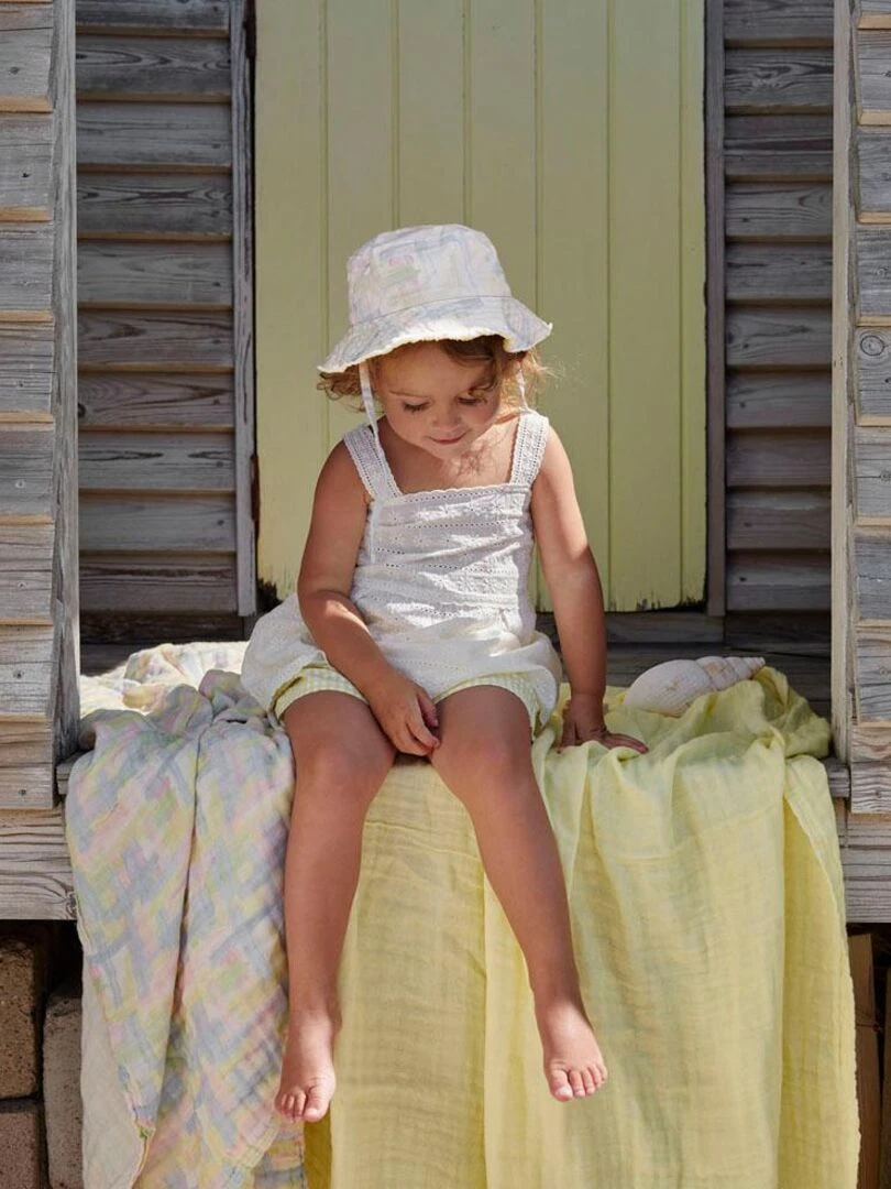 Maxi lange Pastel Braids (120 x 120 cm) Jaune