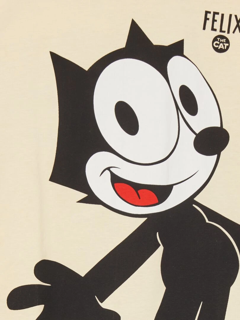 T shirt 'Felix the cat'   Beige/noir