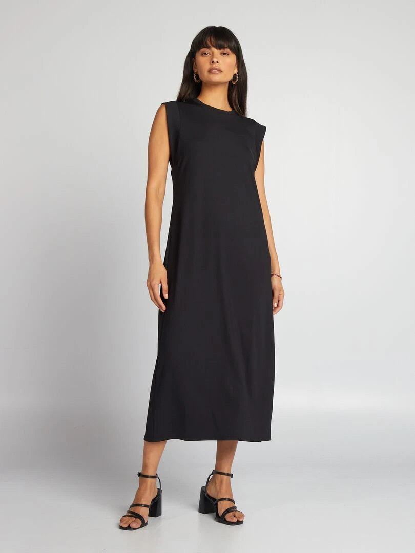 Robe t shirt midi   noir