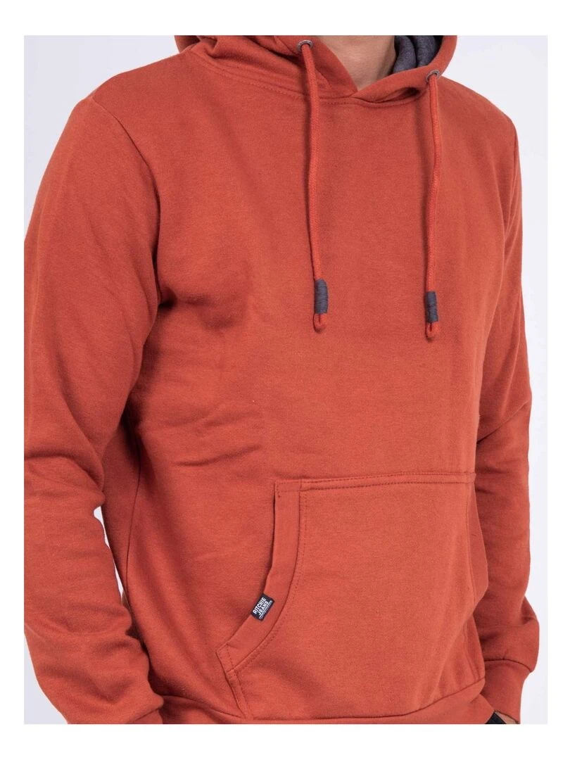 Sweat capuche WIDEM   Rouge brique