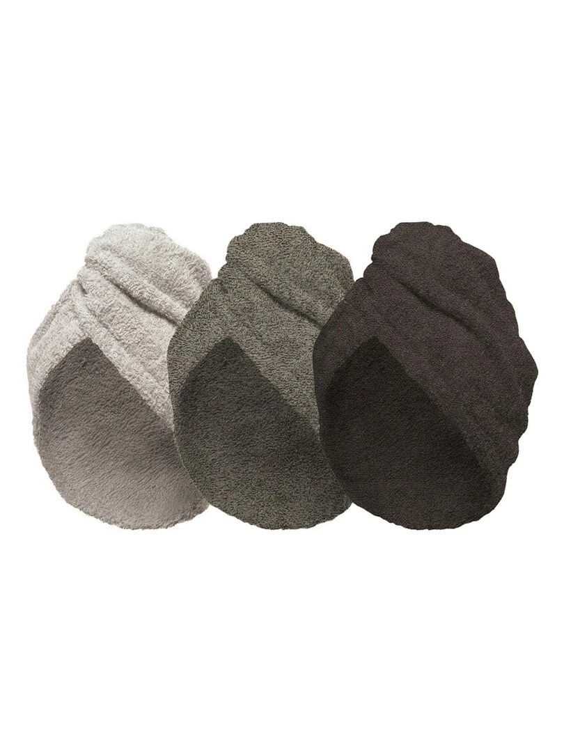 Serviette Sèche Cheveux Vert/Gris   Gris Vert