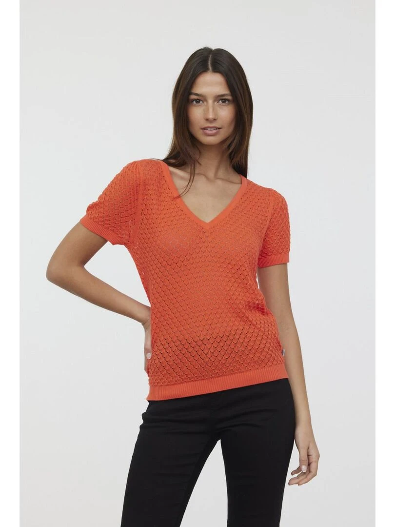 Lee Cooper   Pull manches courtes coton regular CABI   Orange