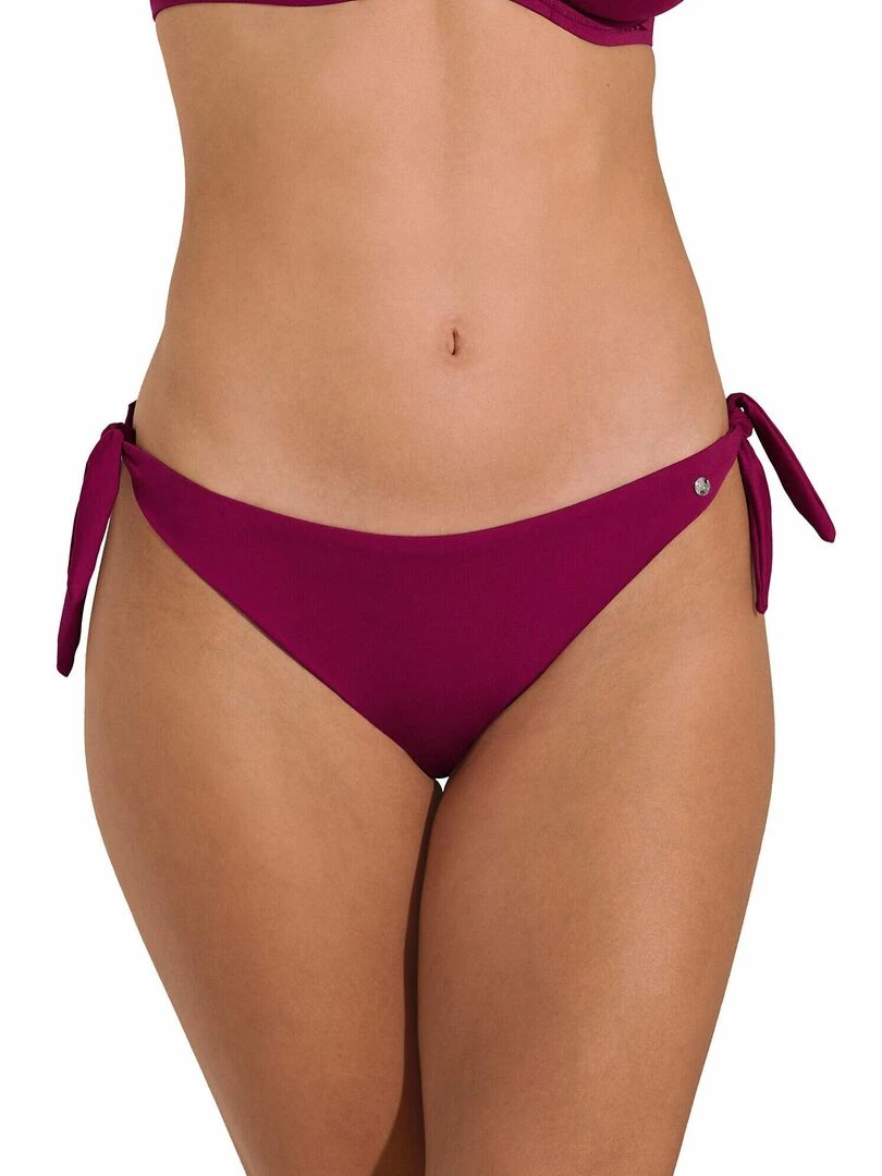 Bas maillot slip de bain à nouettes Palma Violet