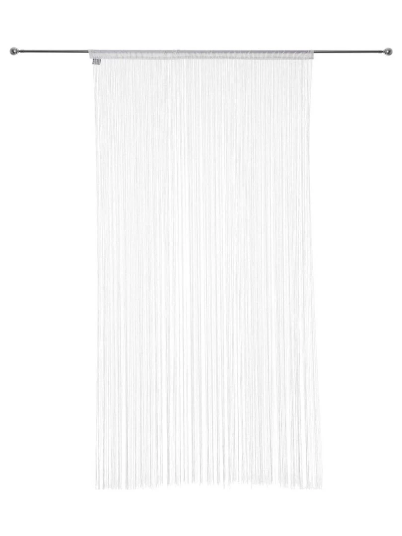 Rideau de fils unis et colorés   Blanc cassé