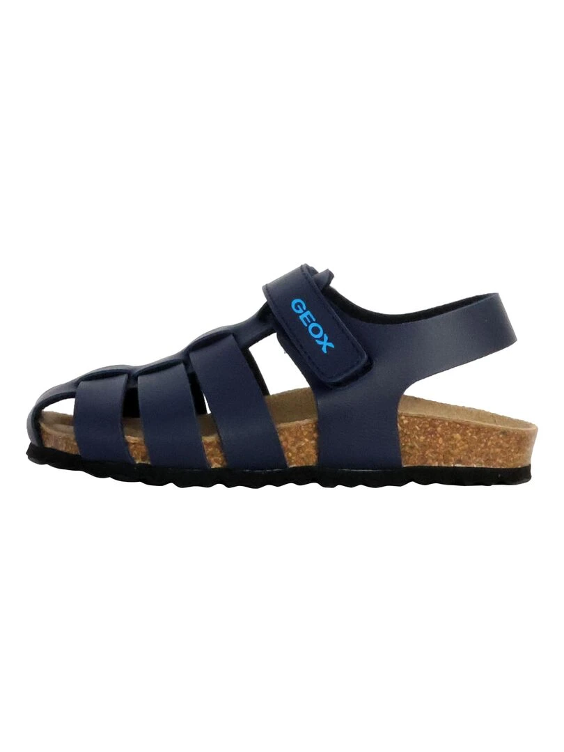 Sandales Cuir Enfant Geox Ghita Bleu