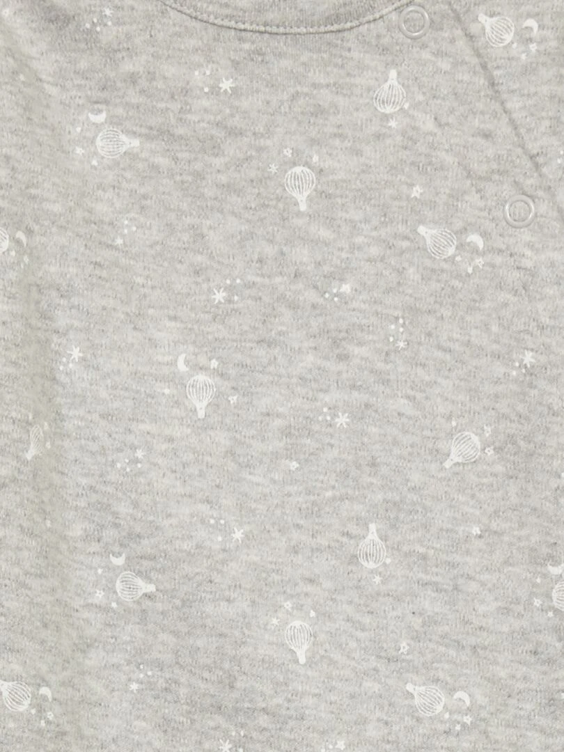 Pyjama dors bien avec imprimé Gris