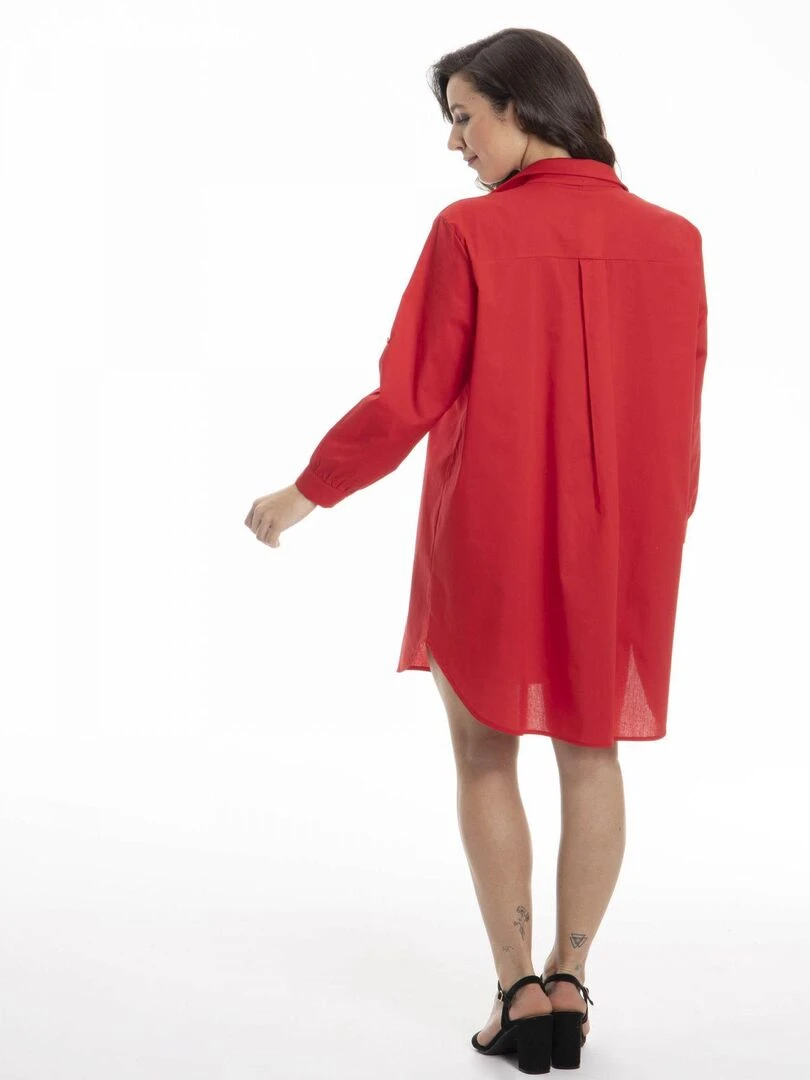 Robe col italien REBECA   Gérard Pasquier   Rouge