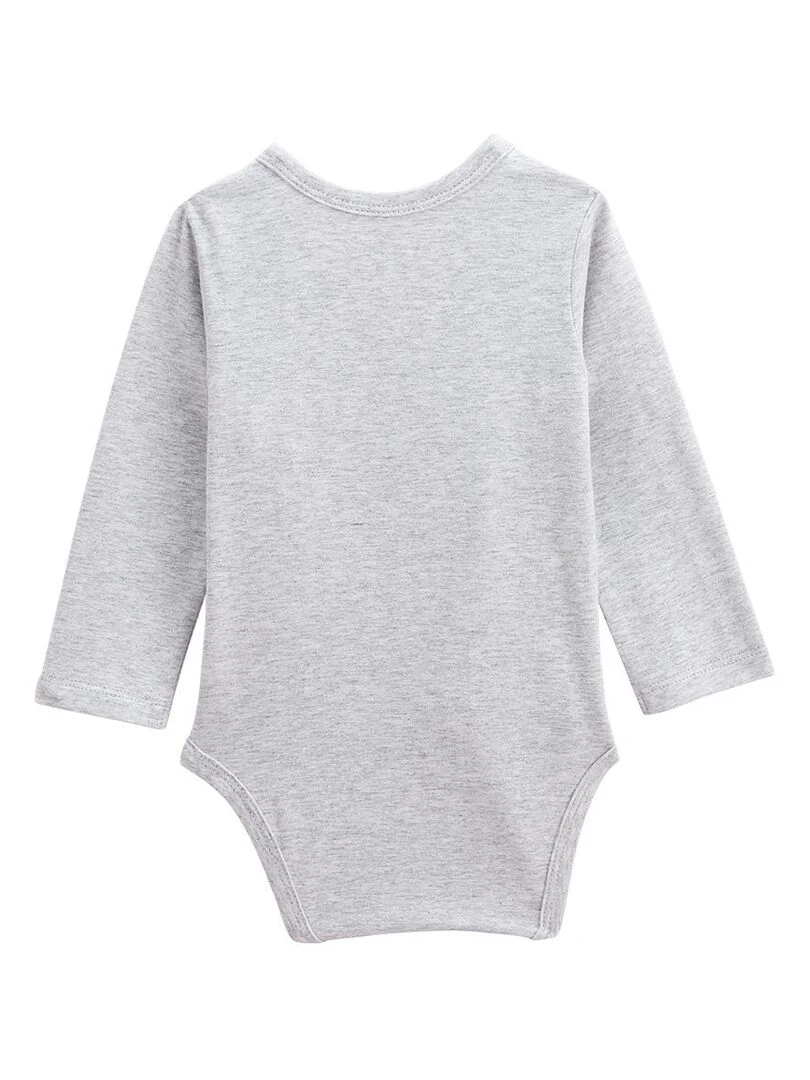 Lot de 2 bodies bébé manches longues ouverture croisée Frimousse   Ecru