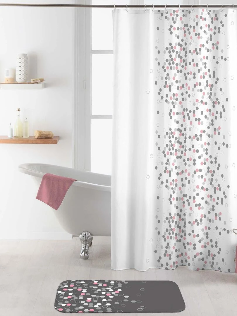 Rideau de douche Bulle Effervescence Blanc