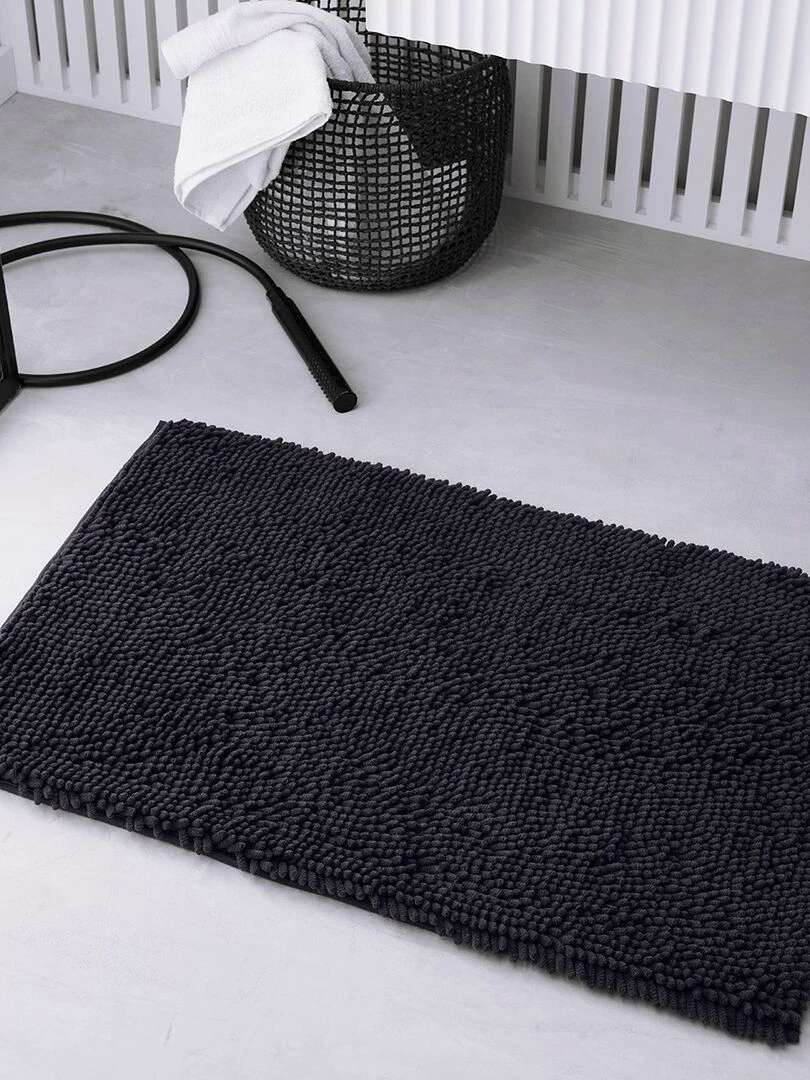 Tapis De Bain Mèche Uni 'essential' 'today' gris anthracite