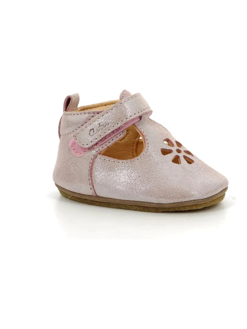 Chaussons Cuir Lumbo   Rose