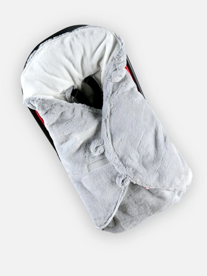 Couverture promenade en fausse fourrure Noukie's Gris
