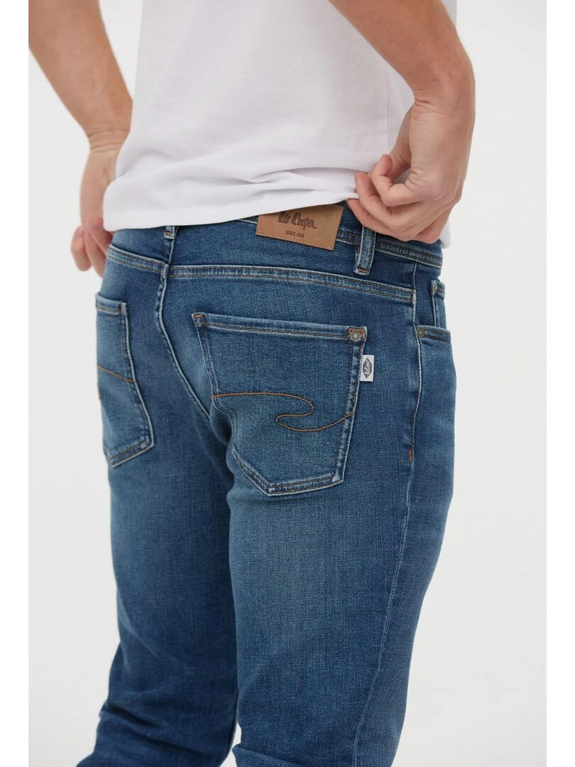 Lee Cooper   Jean coton straight LC122ZP   Bleu